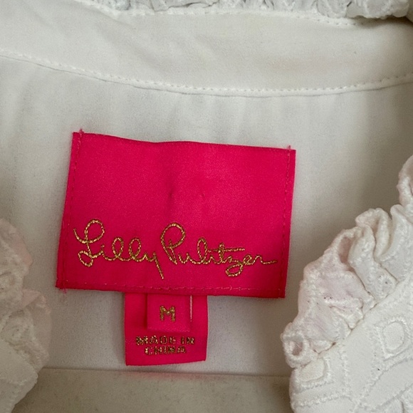 EUC Lilly Pulitzer White Eyelet Dress - Picture 3 of 9